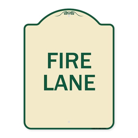 Signmission Fire Lane Supplementary Heavy-Gauge Aluminum Architectural Sign, 24" x 18", TG-1824-23991 A-DES-TG-1824-23991